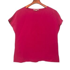 Ann Mashburn 100% Silk Pink‎ Pullover Blouse Top Size S